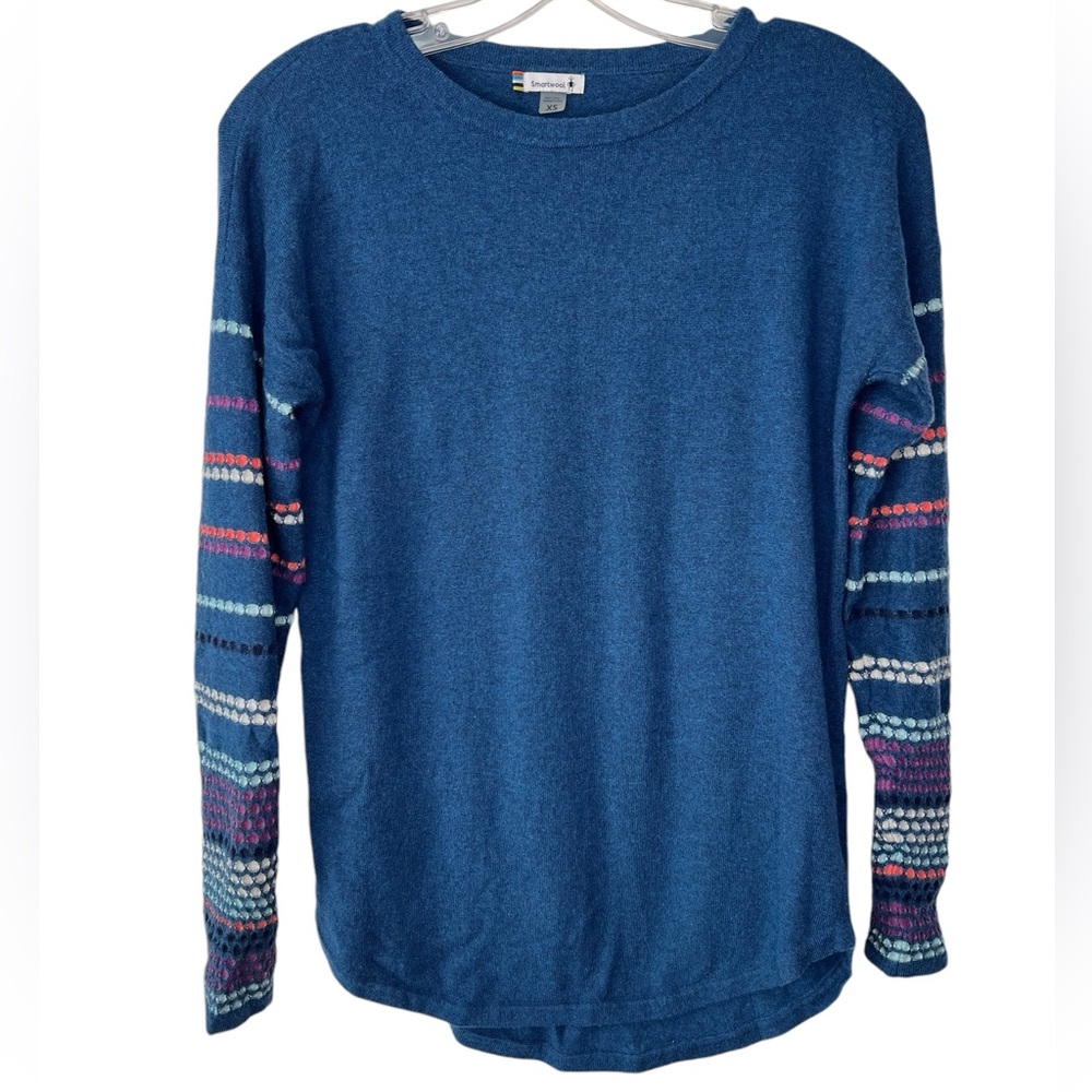 Smartwool Shadow Pine Crew Sweater - Women's Deep Marlin Heather - XSmall